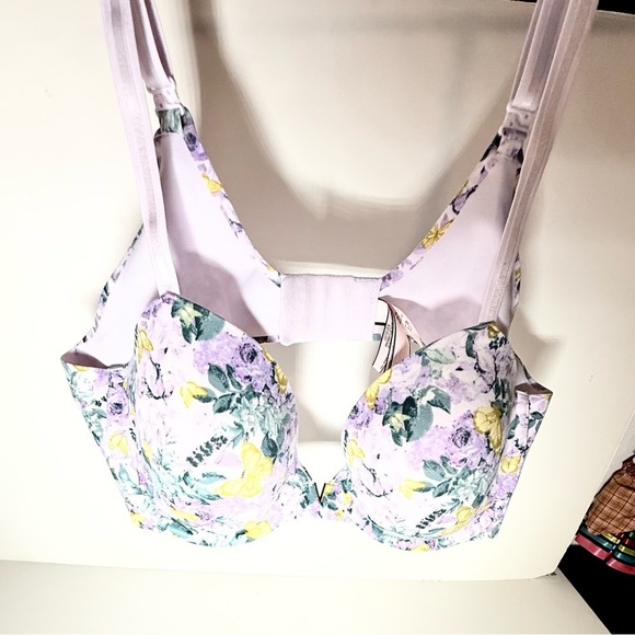 Victoria's Secret PUSH-UP FREEDOM CLOUD PURPLE FLORALS BUTTERFLY - Picture 3 of 8